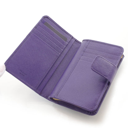 Prada Saffiano Compact Wallet Viola 5 of 8