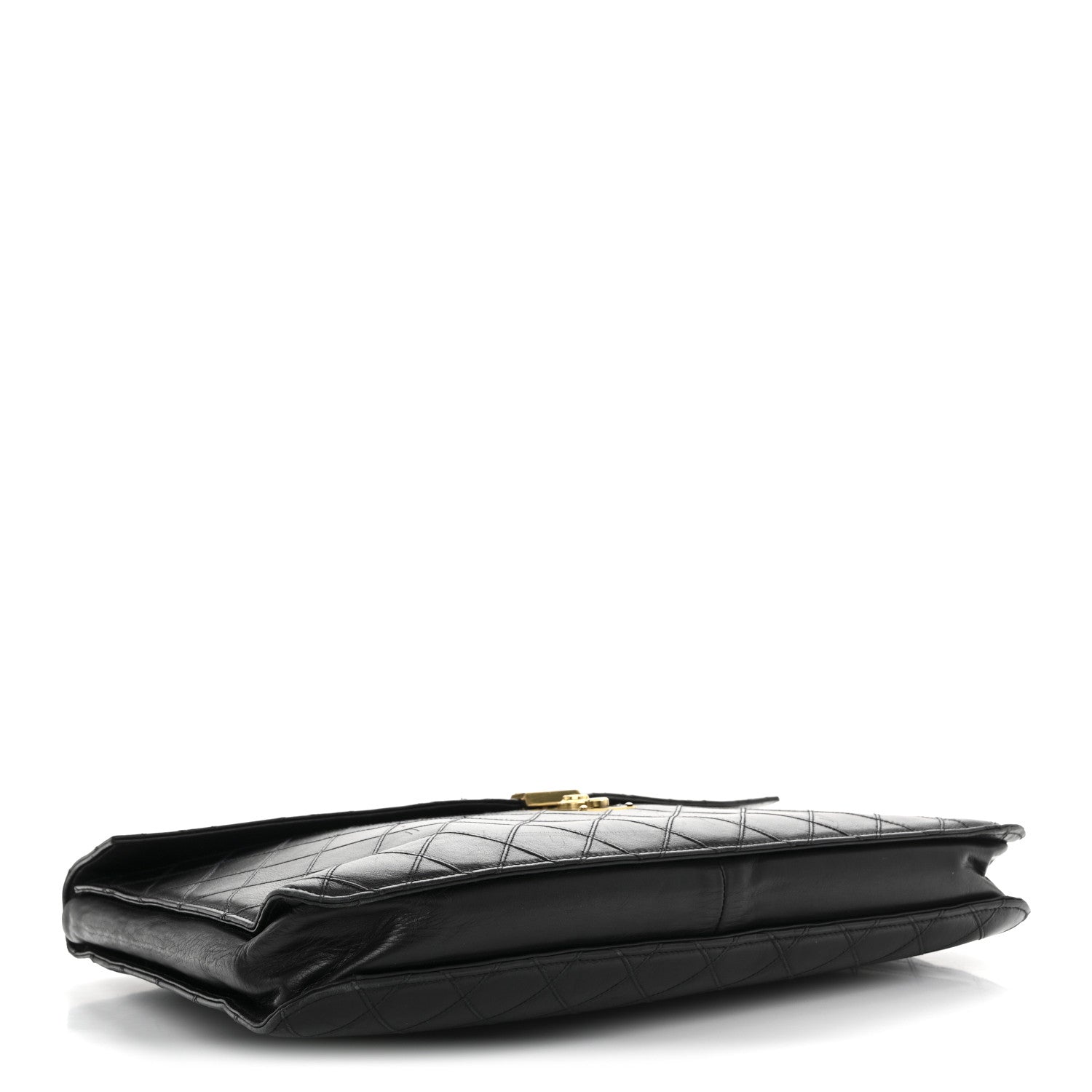 Chanel Lambskin Stitched Briefcase Bag Black 1844917 – FASHIONPHILE