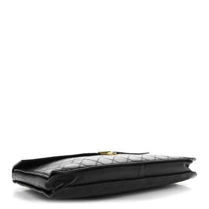 Chanel Lambskin Stitched Briefcase Bag Black 4 of 18