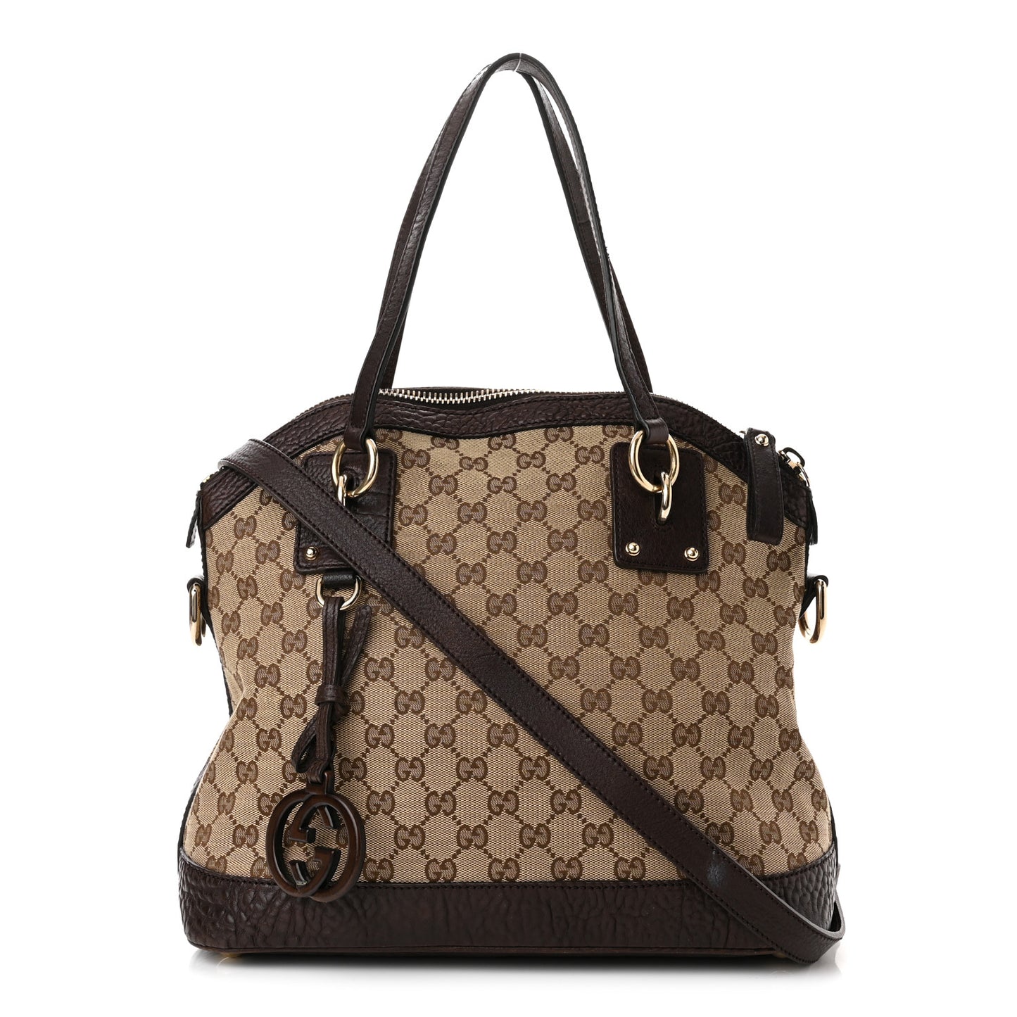 Monogram Medium Top Handle Bag Brown