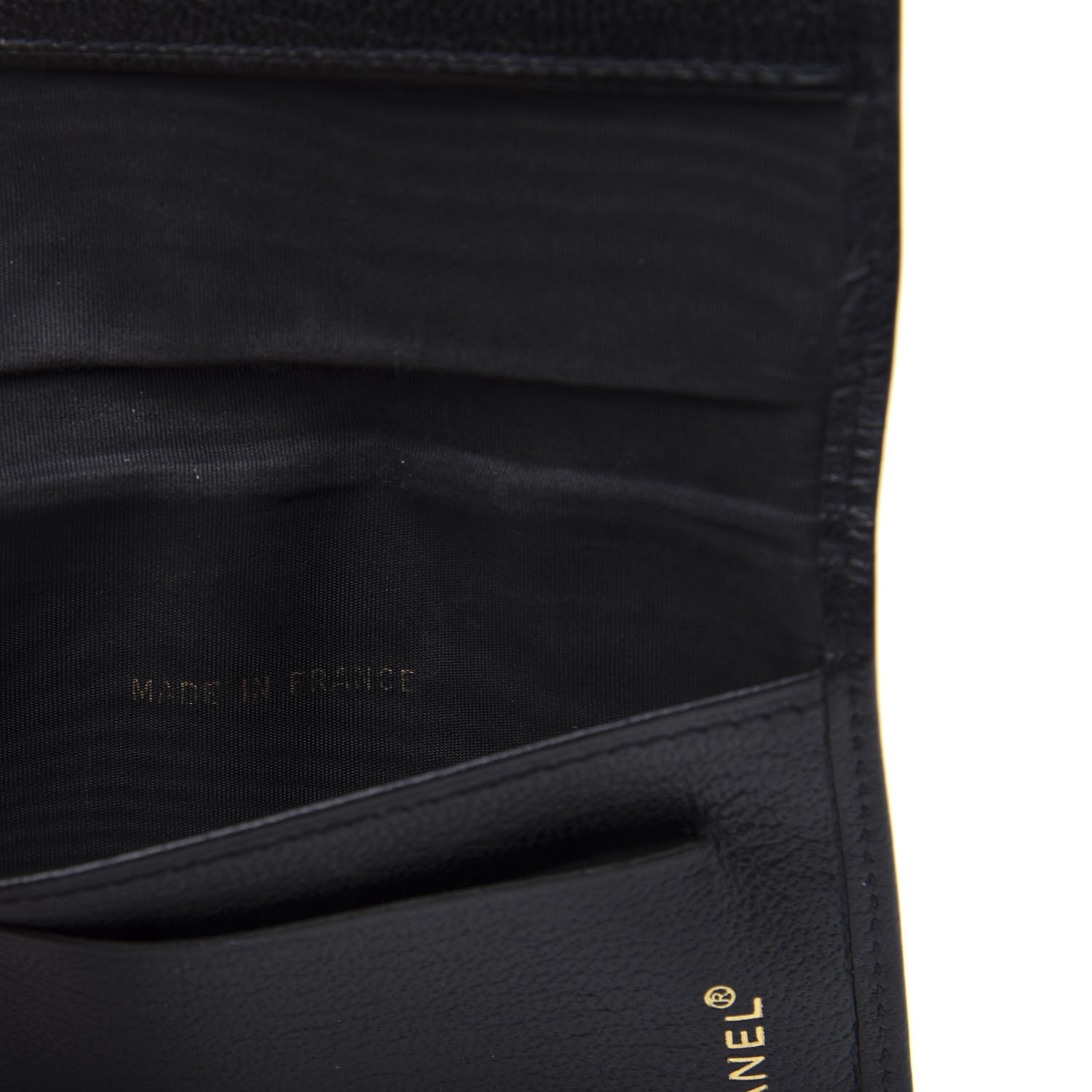 Chanel Goatskin Card Holder Wallet Black 7 of 10