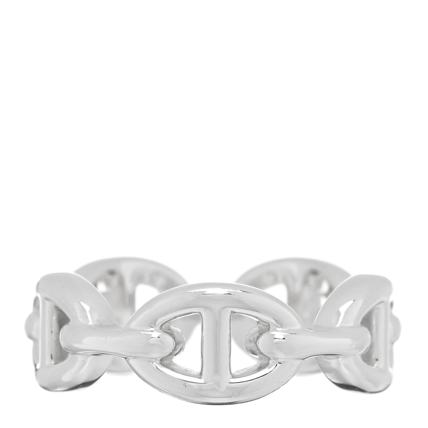 Sterling Silver PM Chaine d'Ancre Enchainee Band Ring 52 6