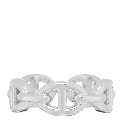 Hermes Sterling Silver PM Chaine d'Ancre Enchainee Band Ring 52 6 1 of 5