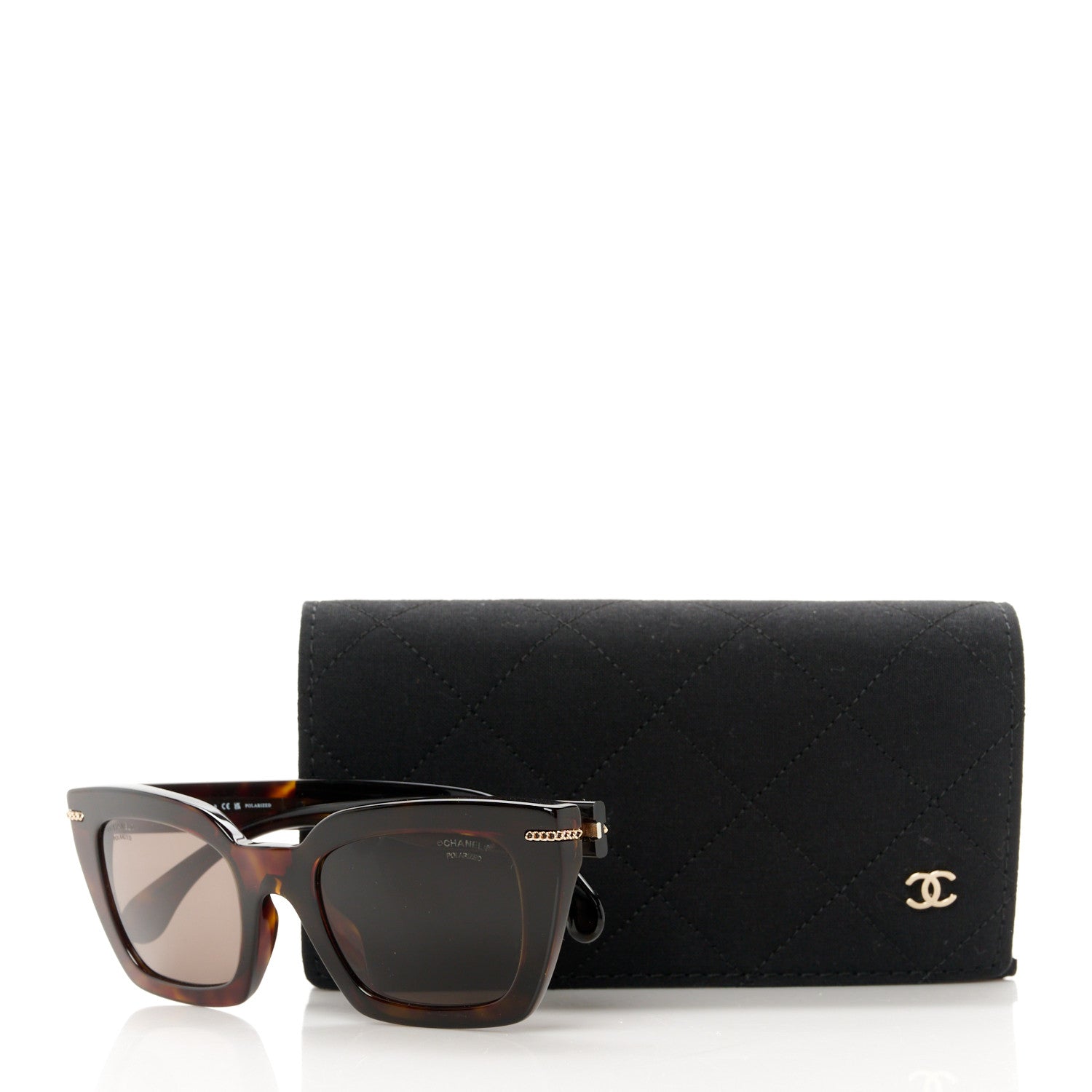 Chanel Acetate Square Sunglasses 5509-A Tortoise 8 of 8