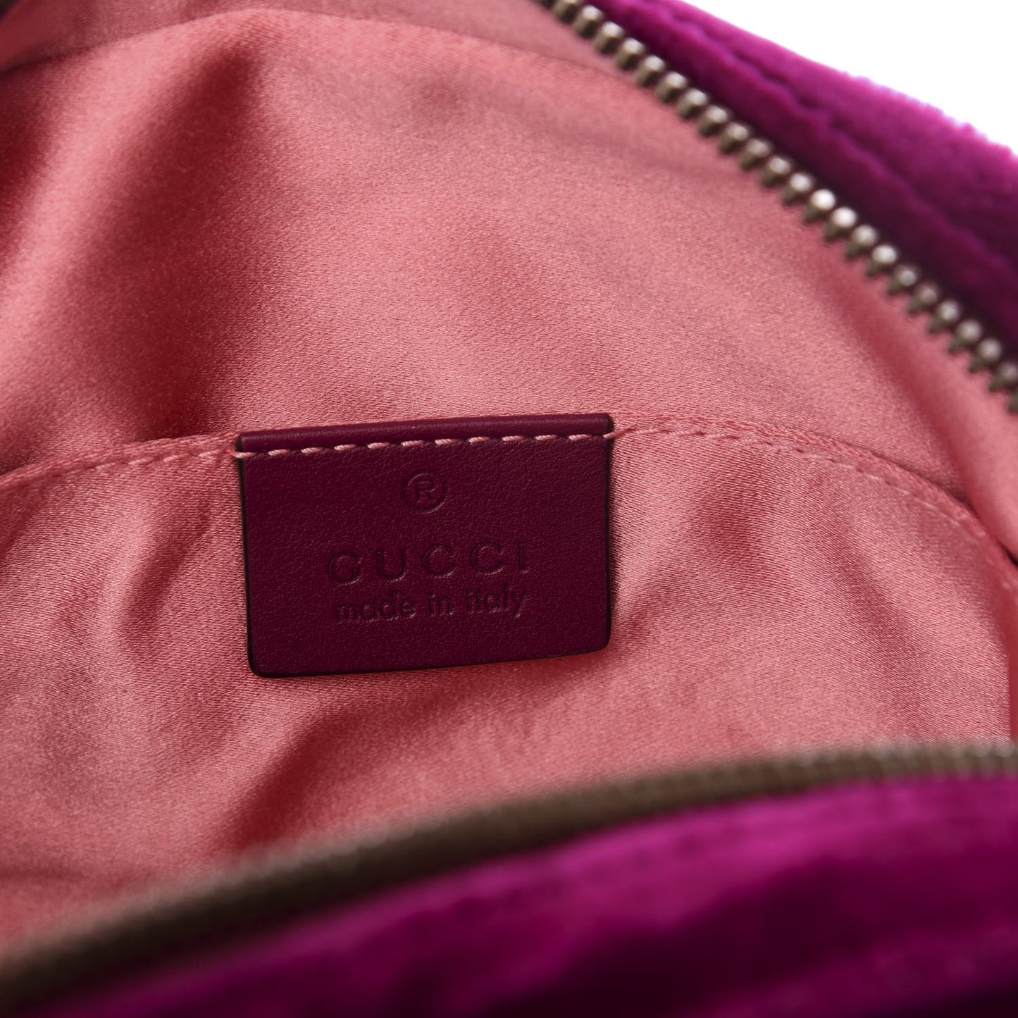Velvet Matelasse GG Marmont Belt Bag 85 34 Fuchsia Violet Cyclamen