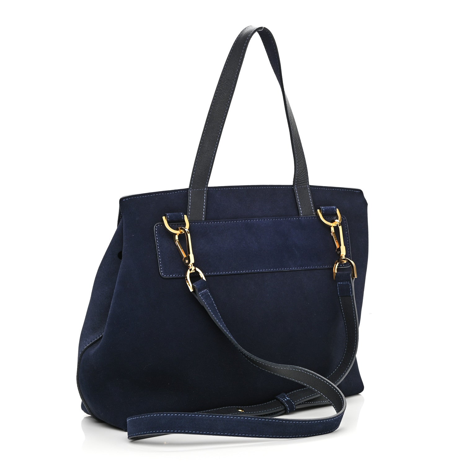 Mansur Gavriel Suede Lady Bag Blue 3 of 12