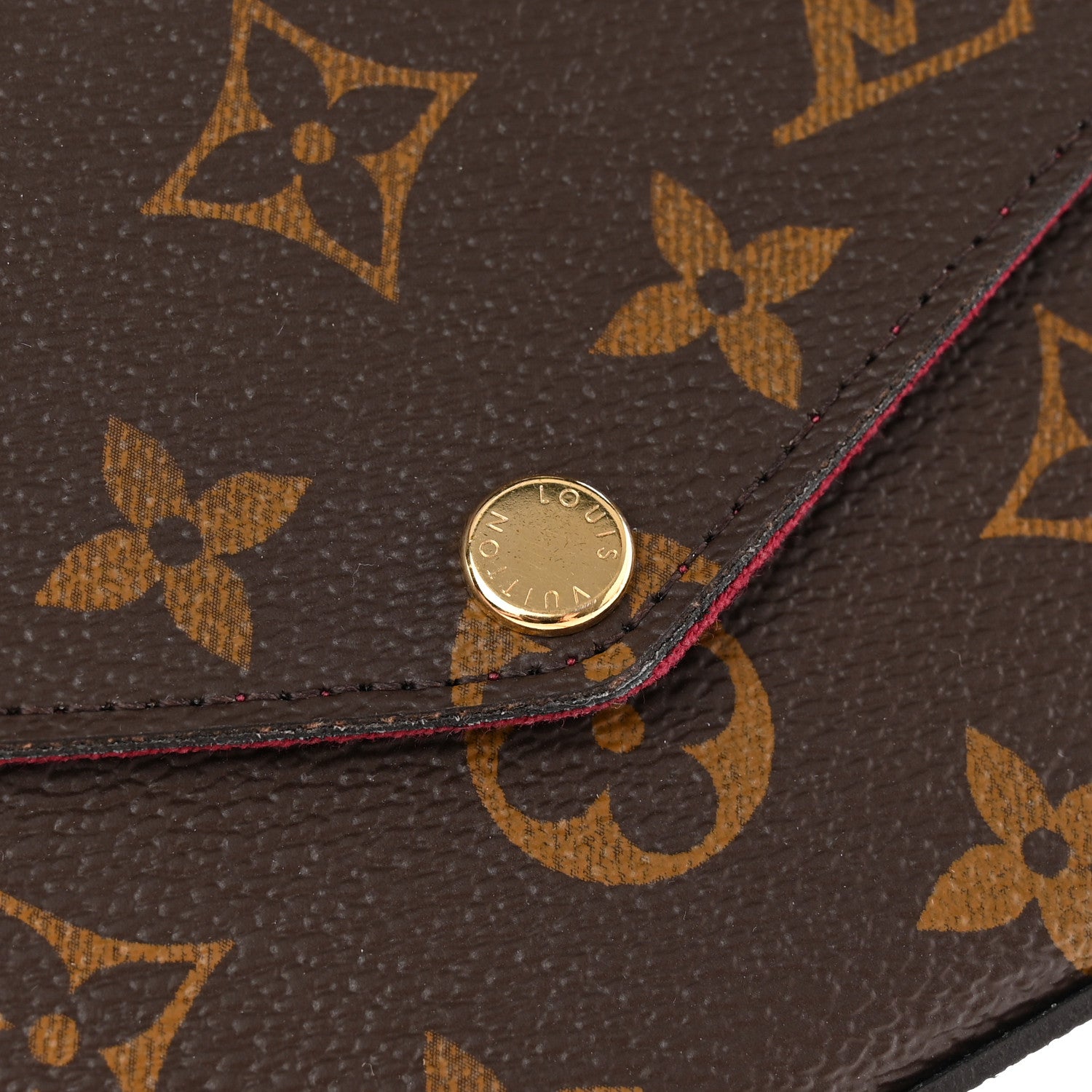 Louis Vuitton Monogram Pochette Felicie Chain Wallet Fuchsia 15 of 16