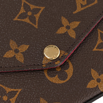 Louis Vuitton Monogram Pochette Felicie Chain Wallet Fuchsia 15 of 16