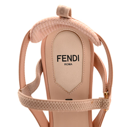 Fendi Organza Sequin Paillettes Colibri Lite 85mm Slingback Pumps 36 Nudo Baby Pink 8 of 10