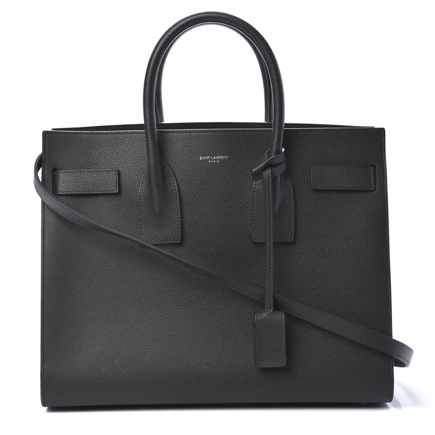 Grained Calfskin Small Sac De Jour Coal