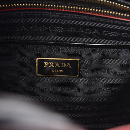 Prada Saffiano Vernice Parabole Tote Black 6 of 9