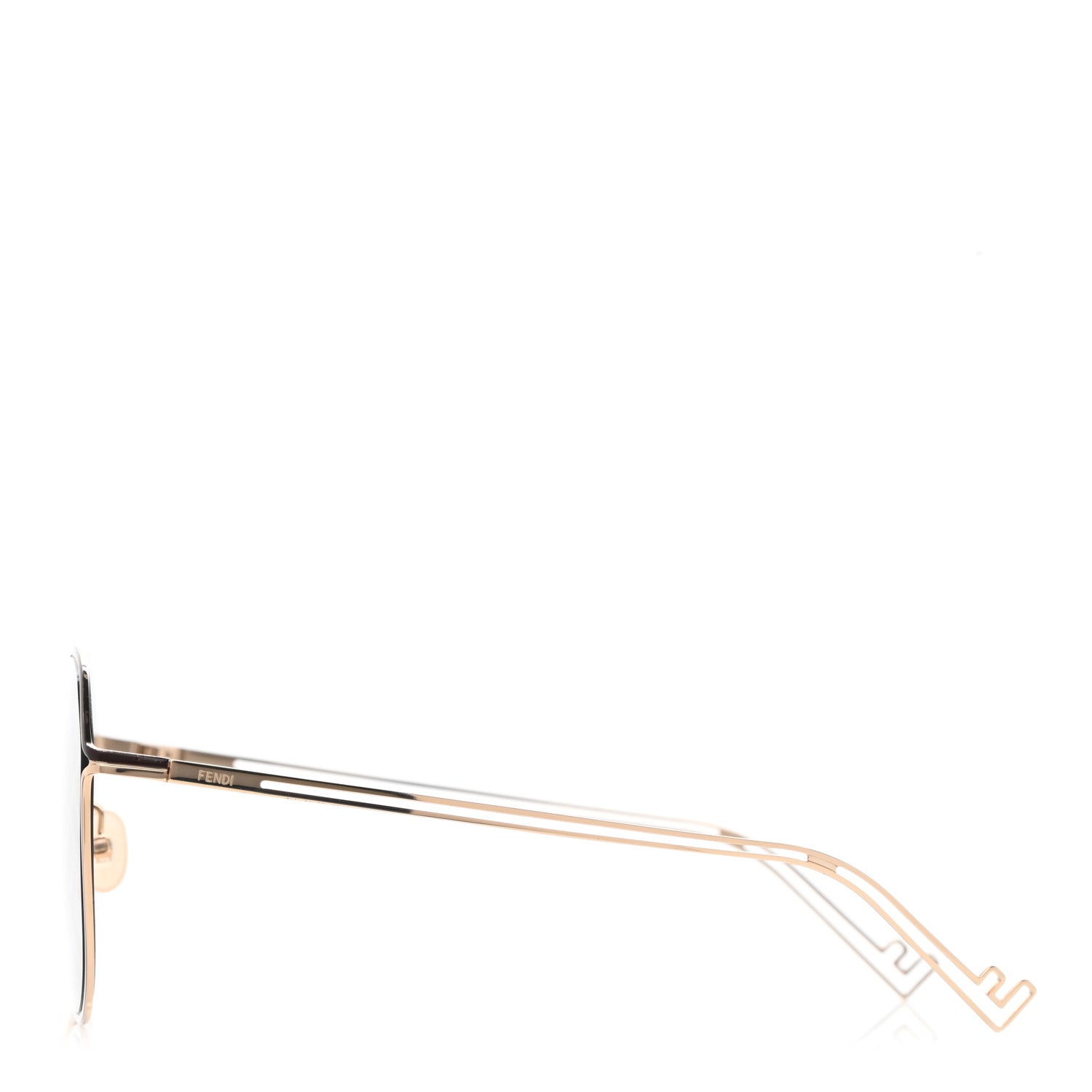 Fendi Metal Aviator Sunglasses FFM0071/S Gold 3 of 9