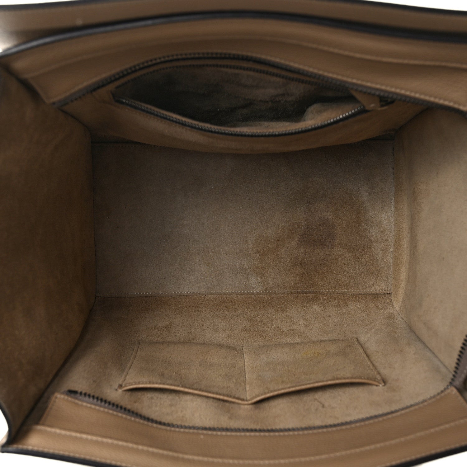 Celine Drummed Calfskin Mini Luggage Dune 5 of 10