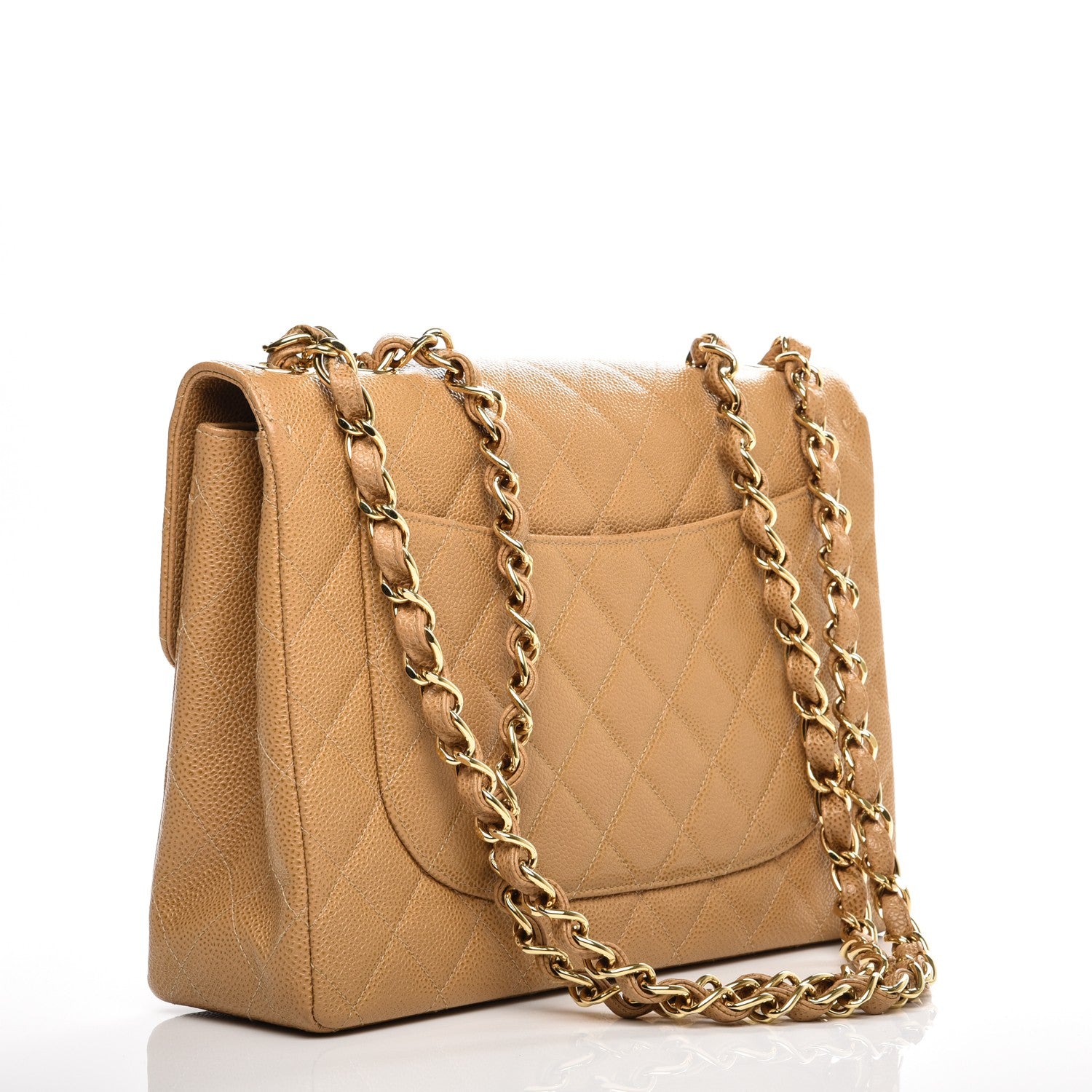 Chanel Caviar Jumbo Single Flap Beige 3 of 7
