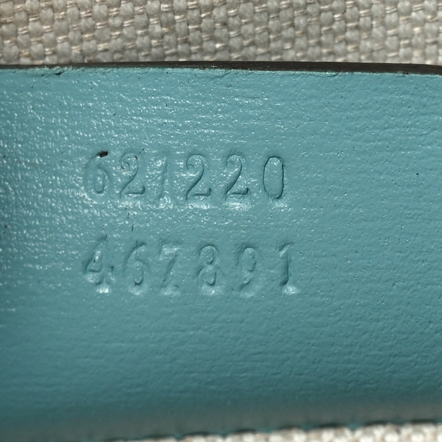 Gucci Boarded Plutone Calfskin Small Horsebit 1955 Top Handle Bag Dusty Azure 7 of 10