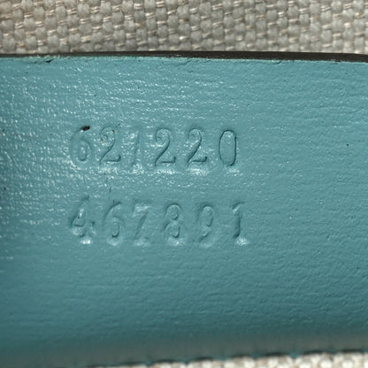 Gucci Boarded Plutone Calfskin Small Horsebit 1955 Top Handle Bag Dusty Azure 7 of 10