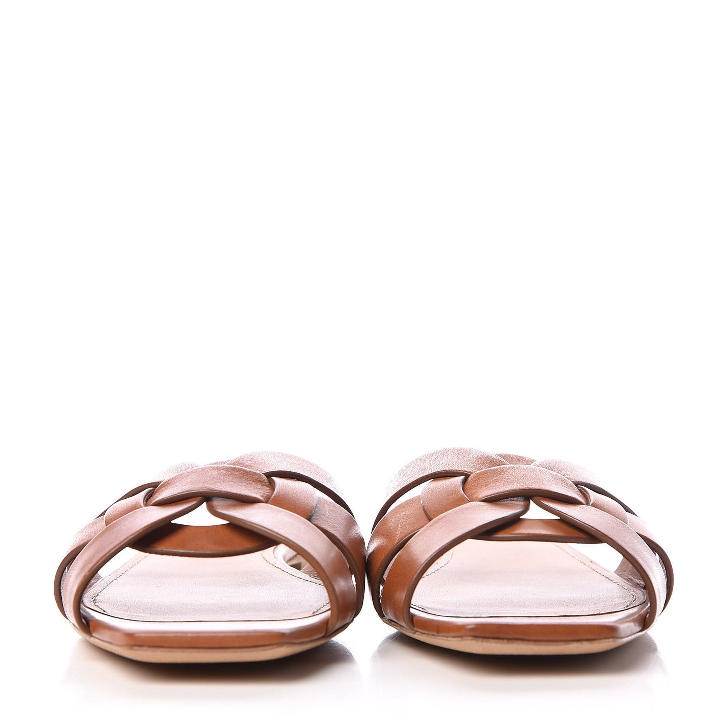 Calfskin Tribute 05 Slide Sandals 38.5 Ambra