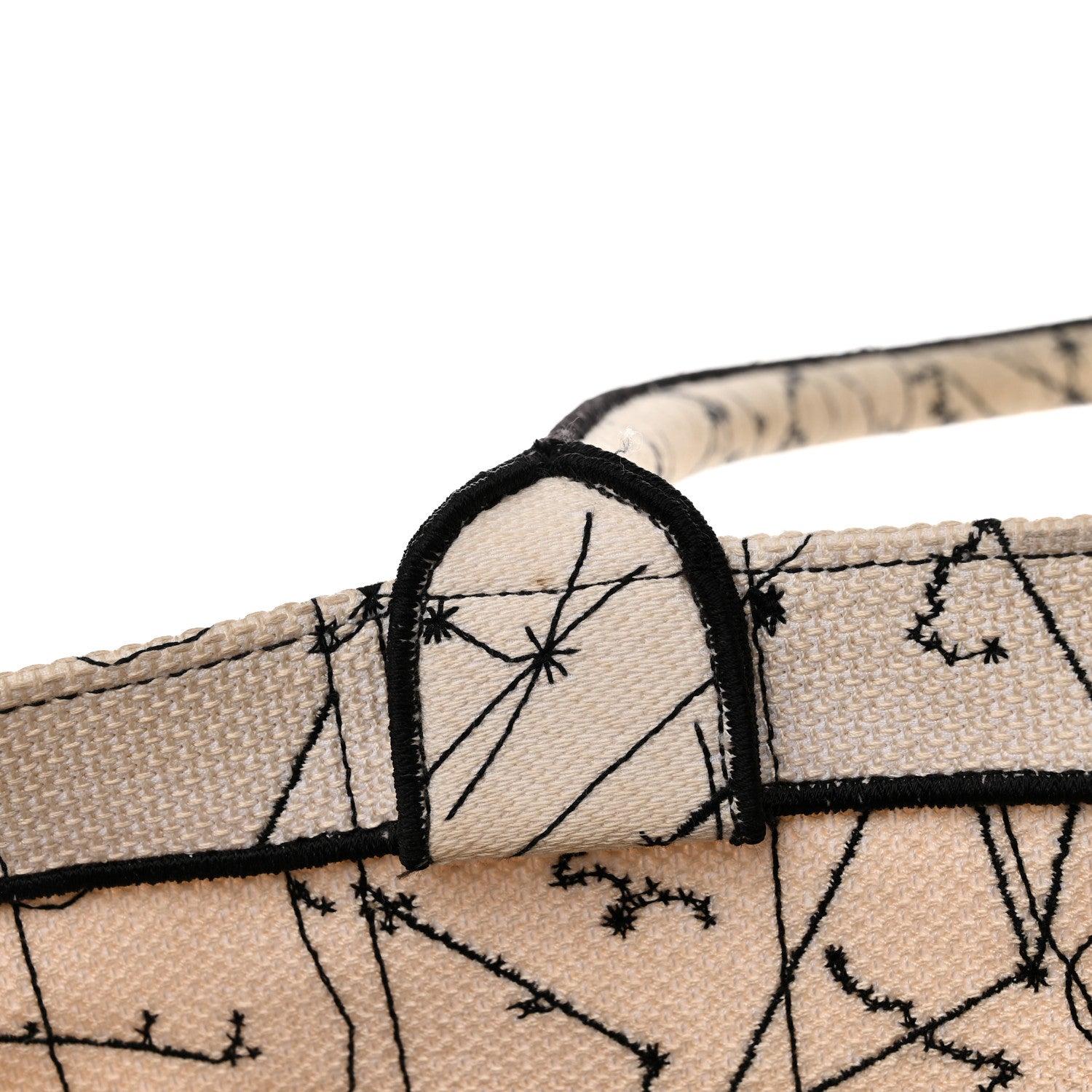 Christian Dior Canvas Embroidered Large Zodiac Book Tote Latte Multicolor 15 of 15