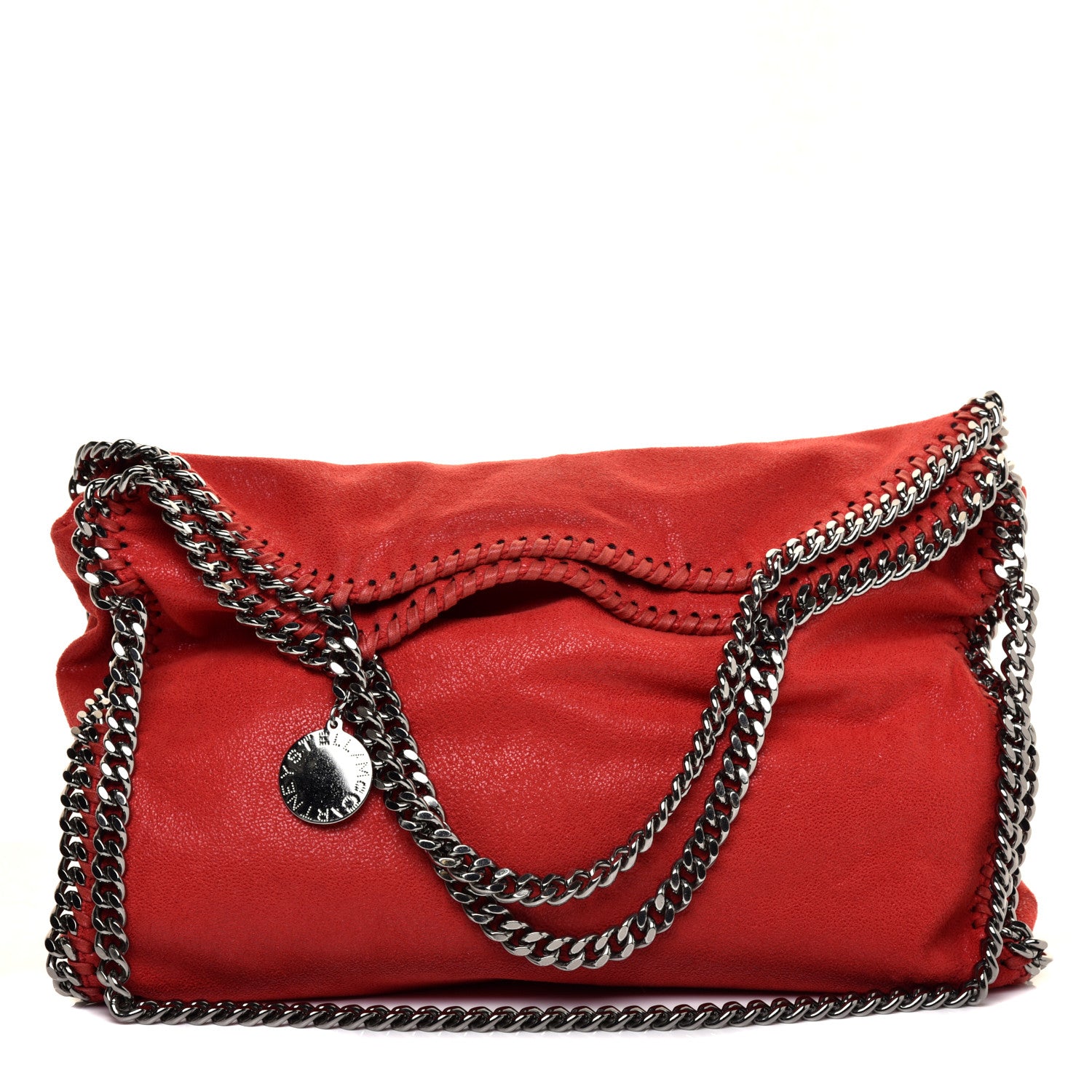 Stella McCartney Shaggy Deer Falabella Fold Over Tote Cherry 1 of 9