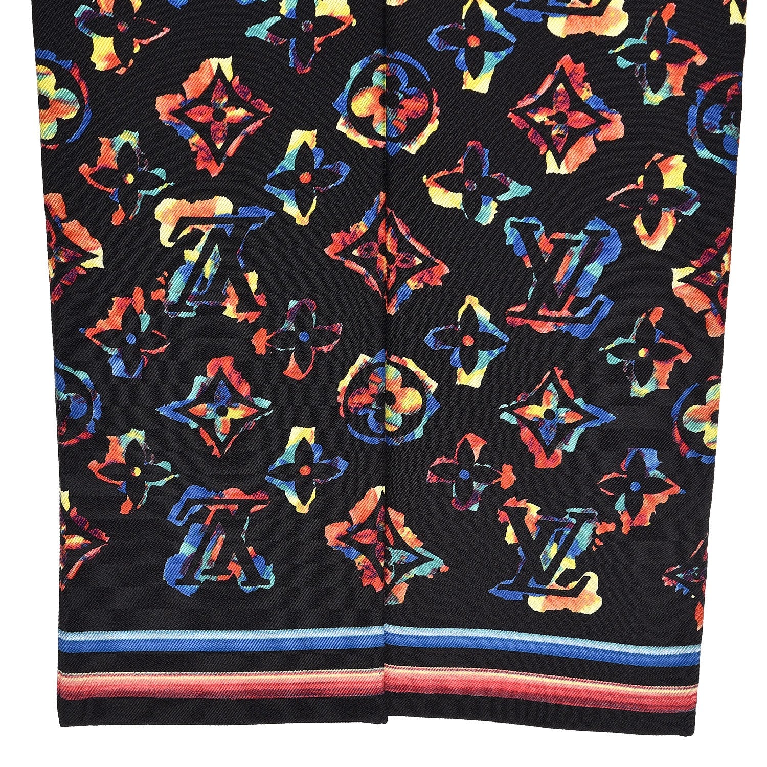 Louis Vuitton Silk Monogram Rainbow Bandeau Black 3 of 5