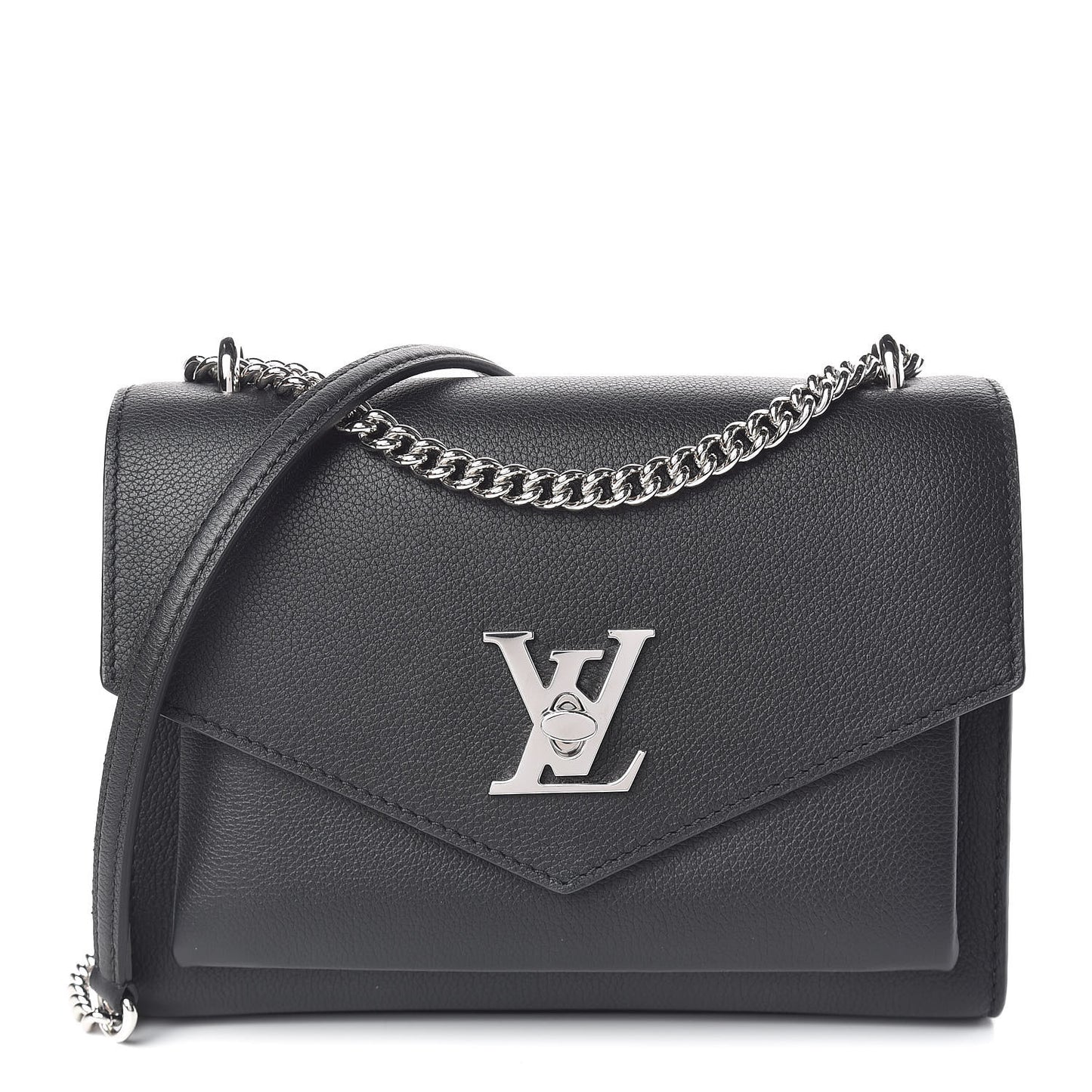 Soft Calfskin My Lockme Chain Bag BB Black