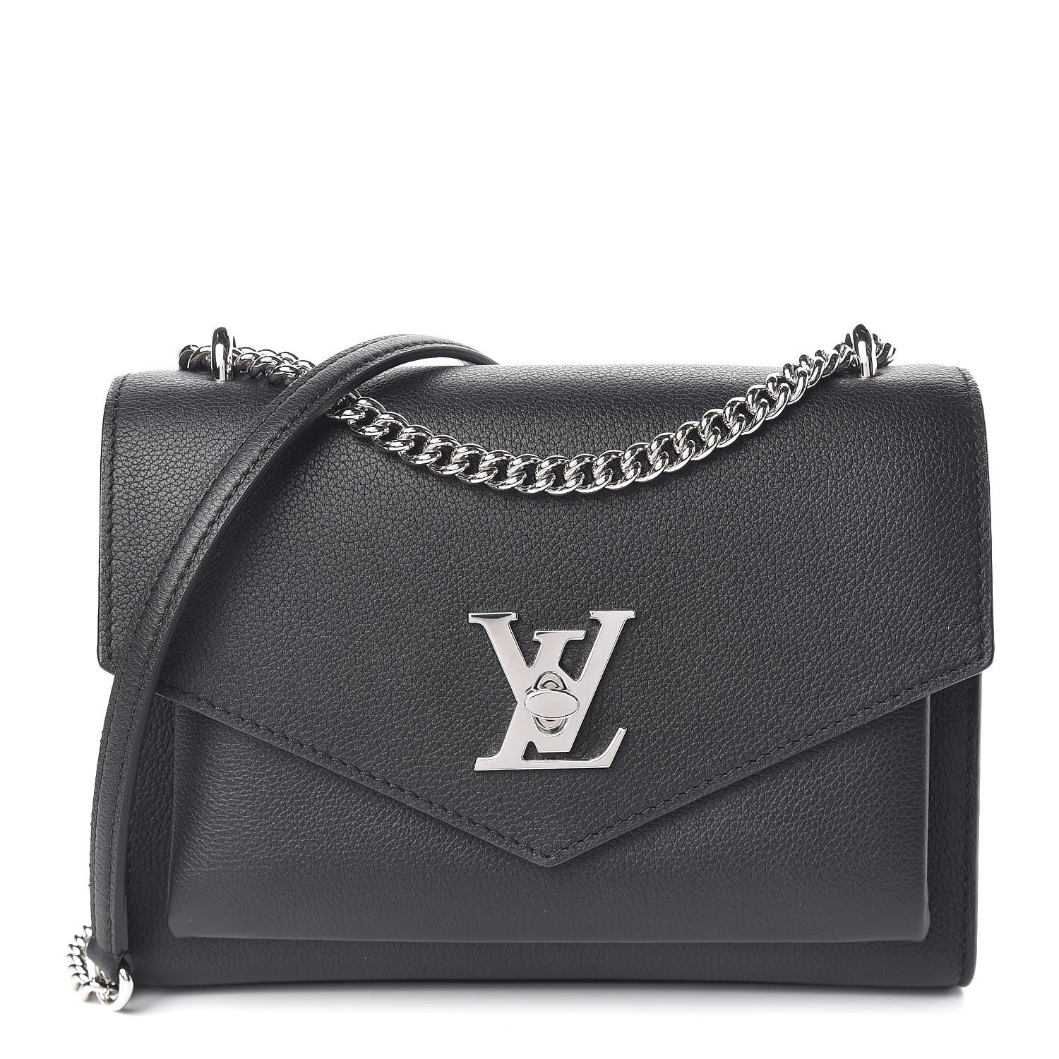 Louis Vuitton Soft Calfskin My Lockme Chain Bag BB Black 1 of 11