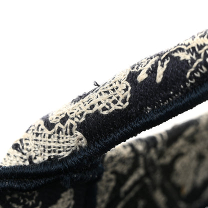 Christian Dior Canvas Embroidered Large Dioriviera Toile De Jouy Reverse Book Tote Blue 13 of 13