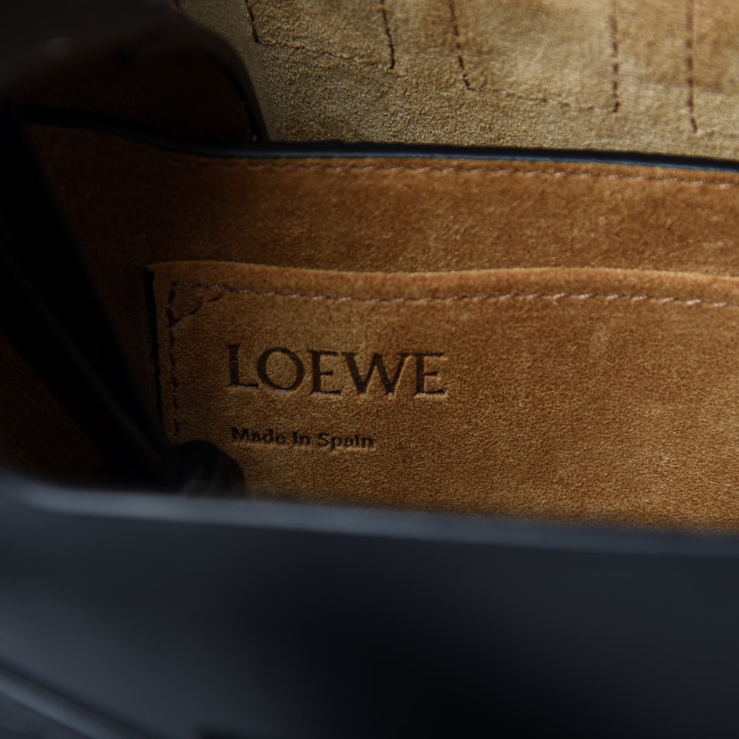 Loewe Calfskin Small Gate Crossbody Bag Black White 8 of 10