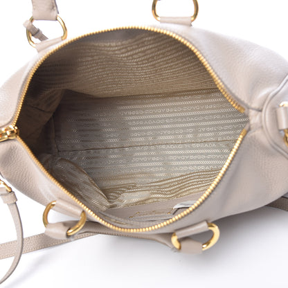 Prada Vitello Daino Bauletto Tote Pomice 6 of 17