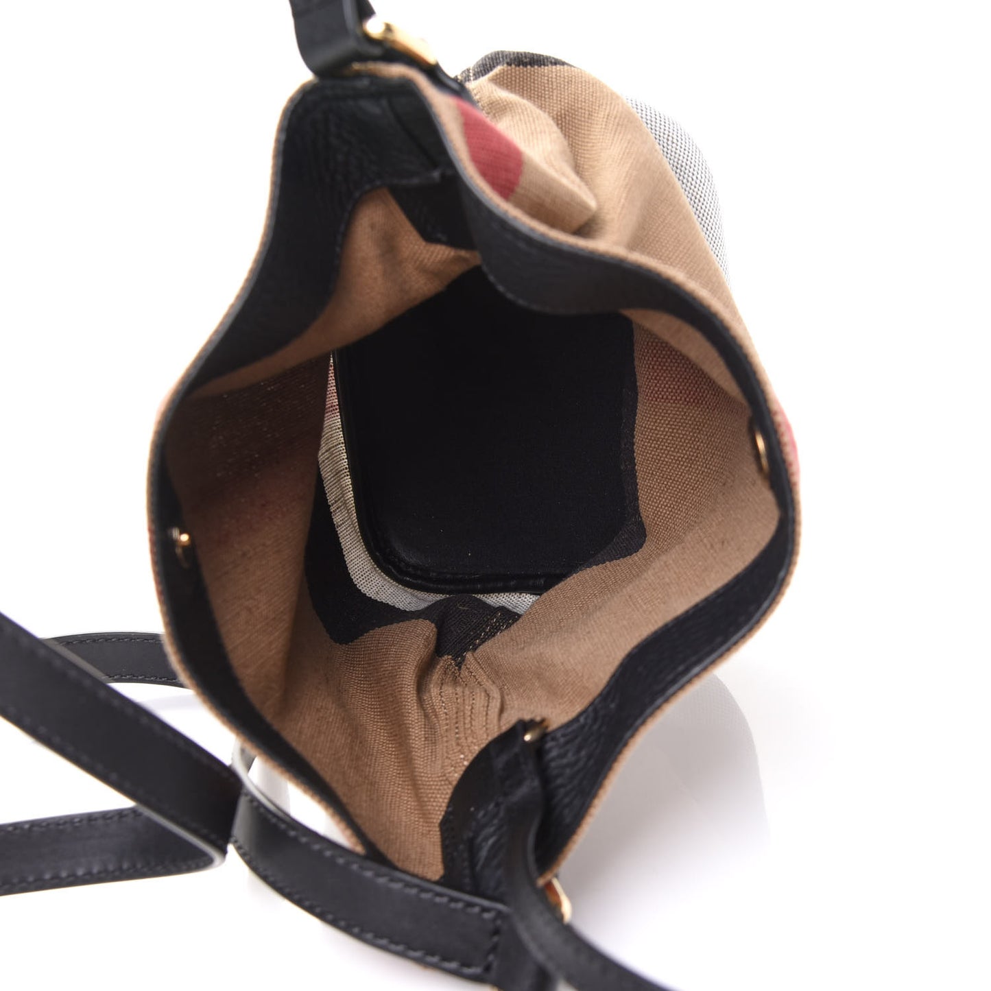 Canvas Mega Check Mini Ashby Tassel Crossbody Black