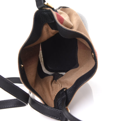 Burberry Canvas Mega Check Mini Ashby Tassel Crossbody Black 4 of 4