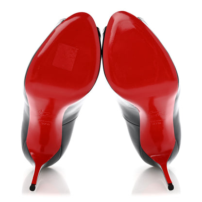 Christian Louboutin Patent New Very Prive 120 Pumps 37.5 Black Red 6 of 9