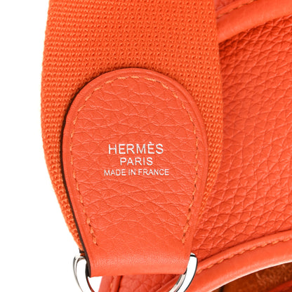 Hermes Taurillon Clemence Evelyne III PM Orange Poppy 7 of 12