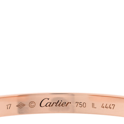 Cartier 18K Pink Gold LOVE Cuff Bracelet 17 3 of 3
