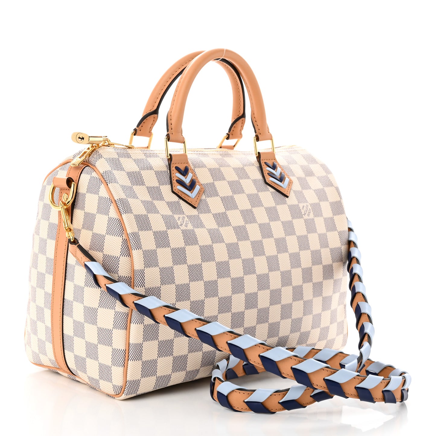 Damier Azur Braided Speedy Bandouliere 30 Blue