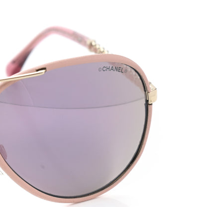 Chanel Metal Pilot Winter Sunglasses 4219-Q Light Pink 7 of 7