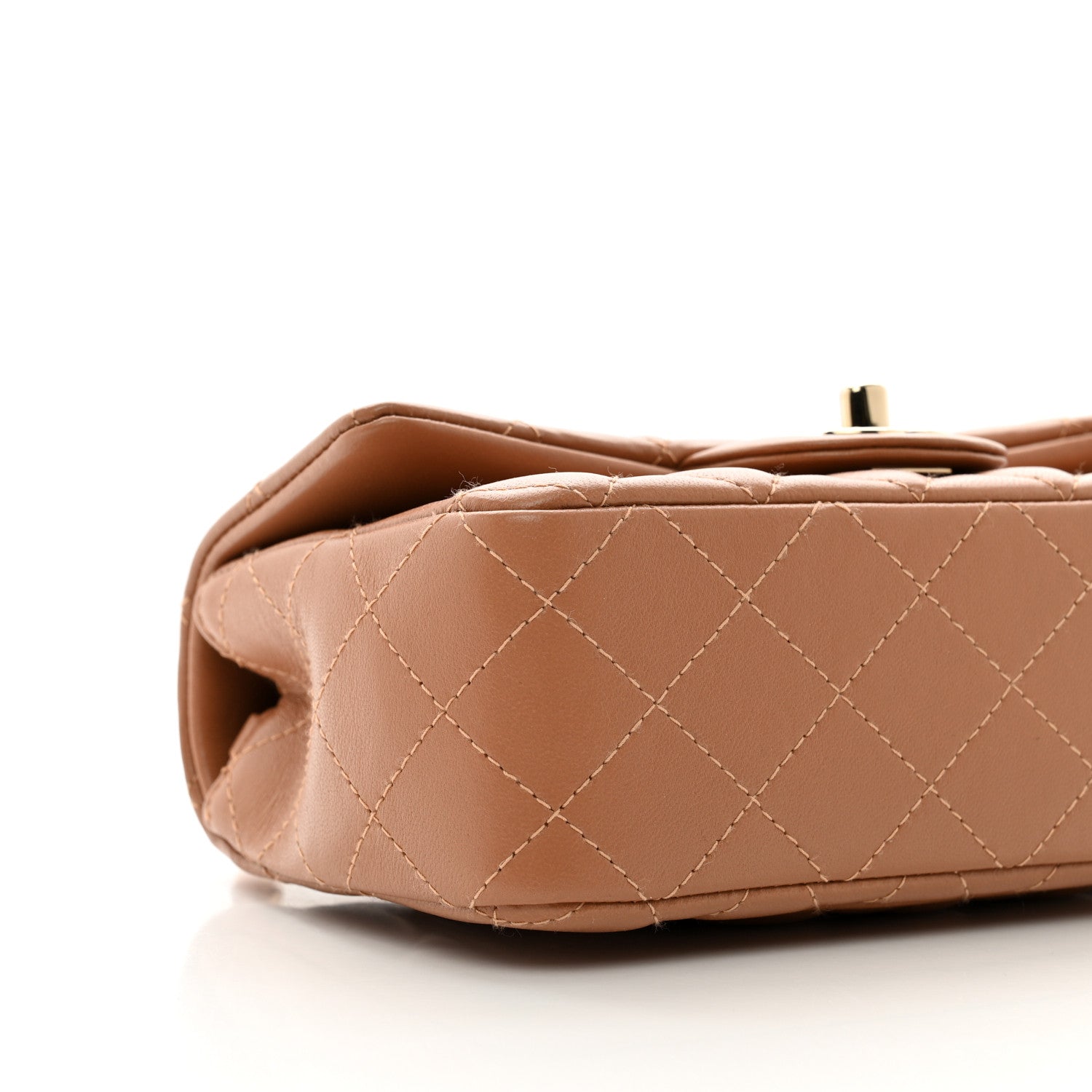 Chanel Lambskin Quilted Mini Rectangular Flap Brown 8 of 9