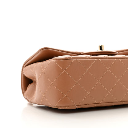 Chanel Lambskin Quilted Mini Rectangular Flap Brown 8 of 9