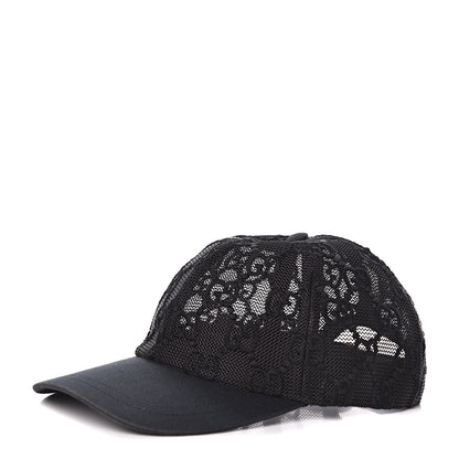 Gucci GG Net Embroidered Baseball Hat M Black 1 of 8