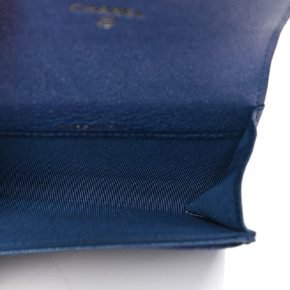 Chanel Iridescent Caviar Quilted Flap Card Holder Dark Blue 4 of 4
