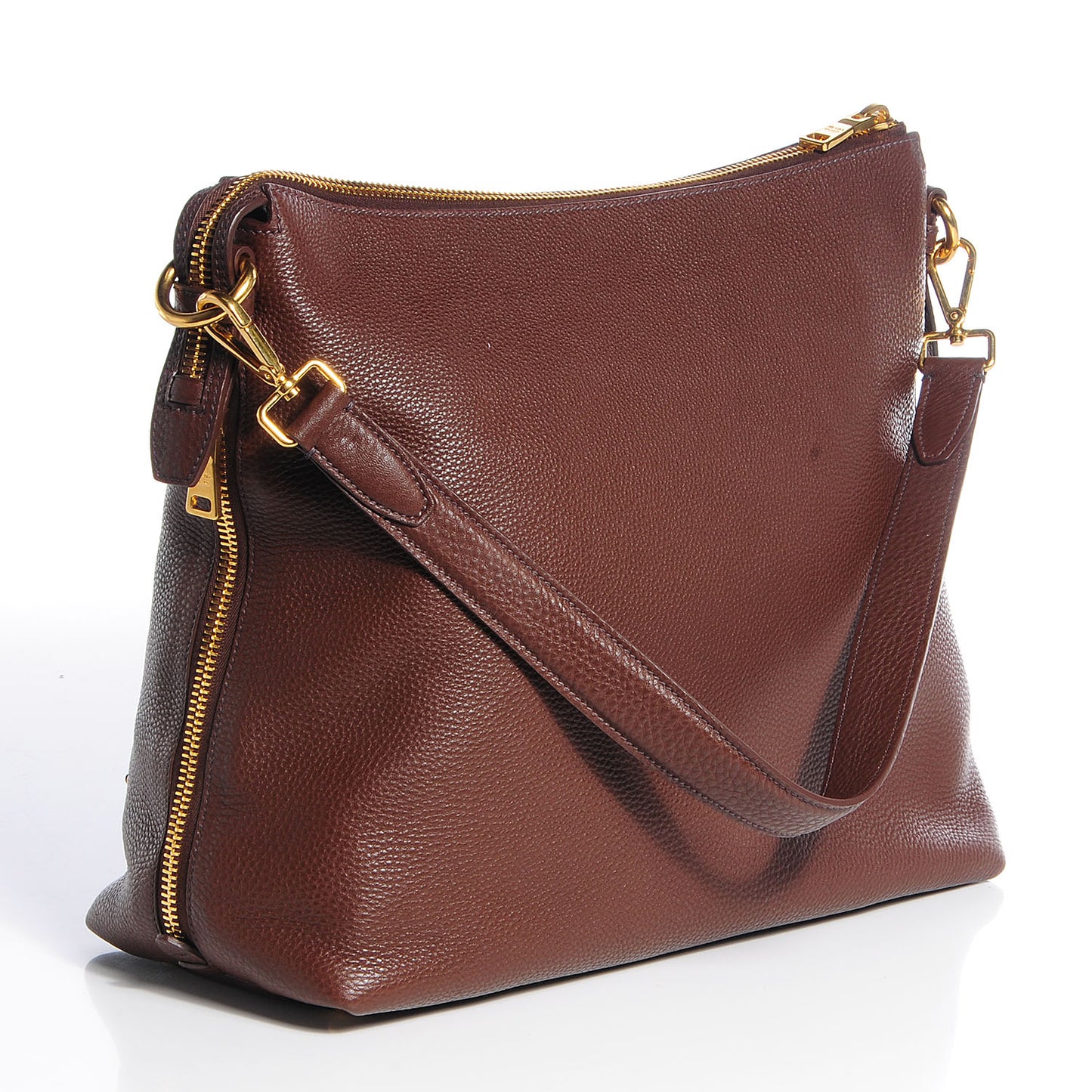 Vitello Daino Zipper Hobo Bruciato