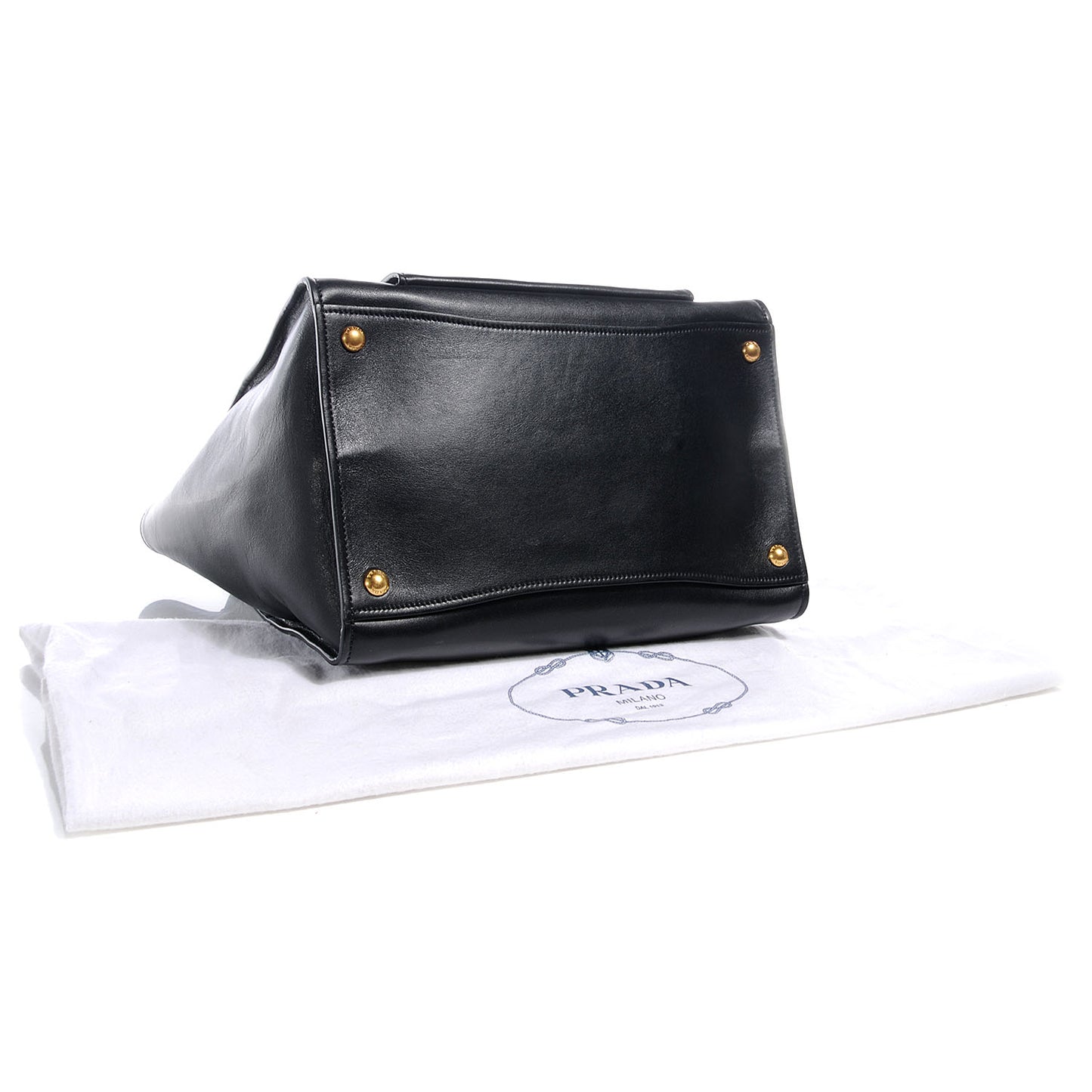 Soft Calf Shopping Tote Nero Black