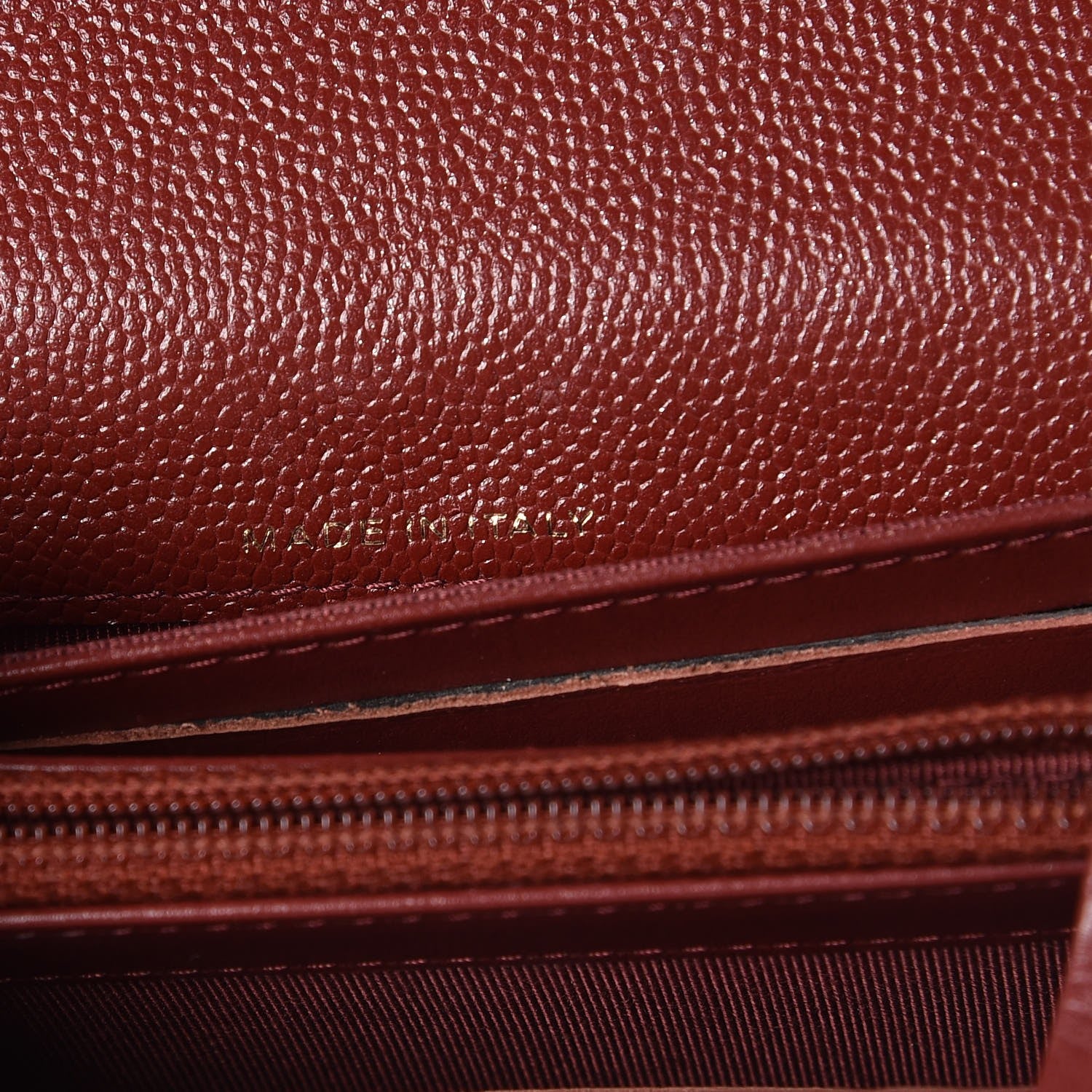 Chanel Iridescent Caviar Quilted Medium Flap Wallet Burgundy 7 of 10