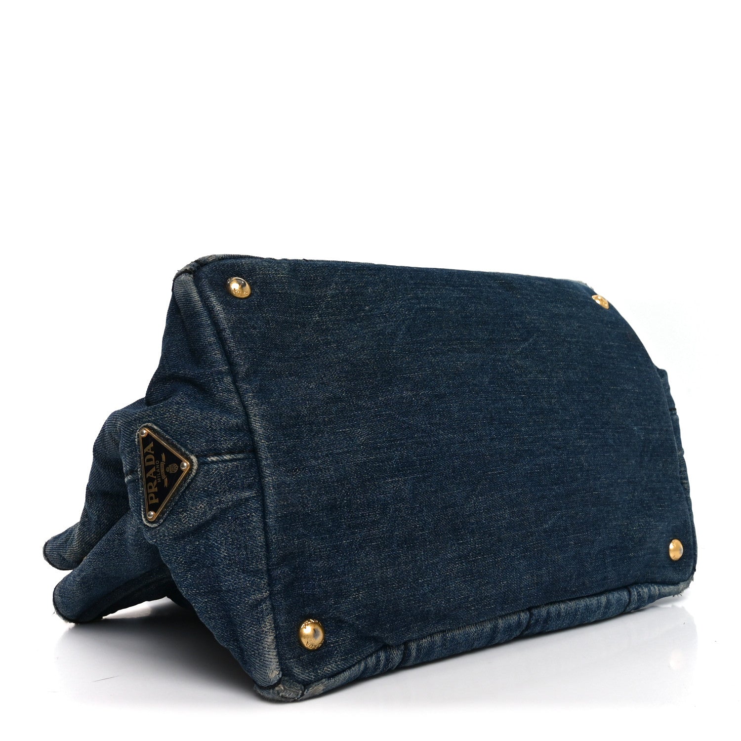 Prada Denim Logo Tote Avio 4 of 12