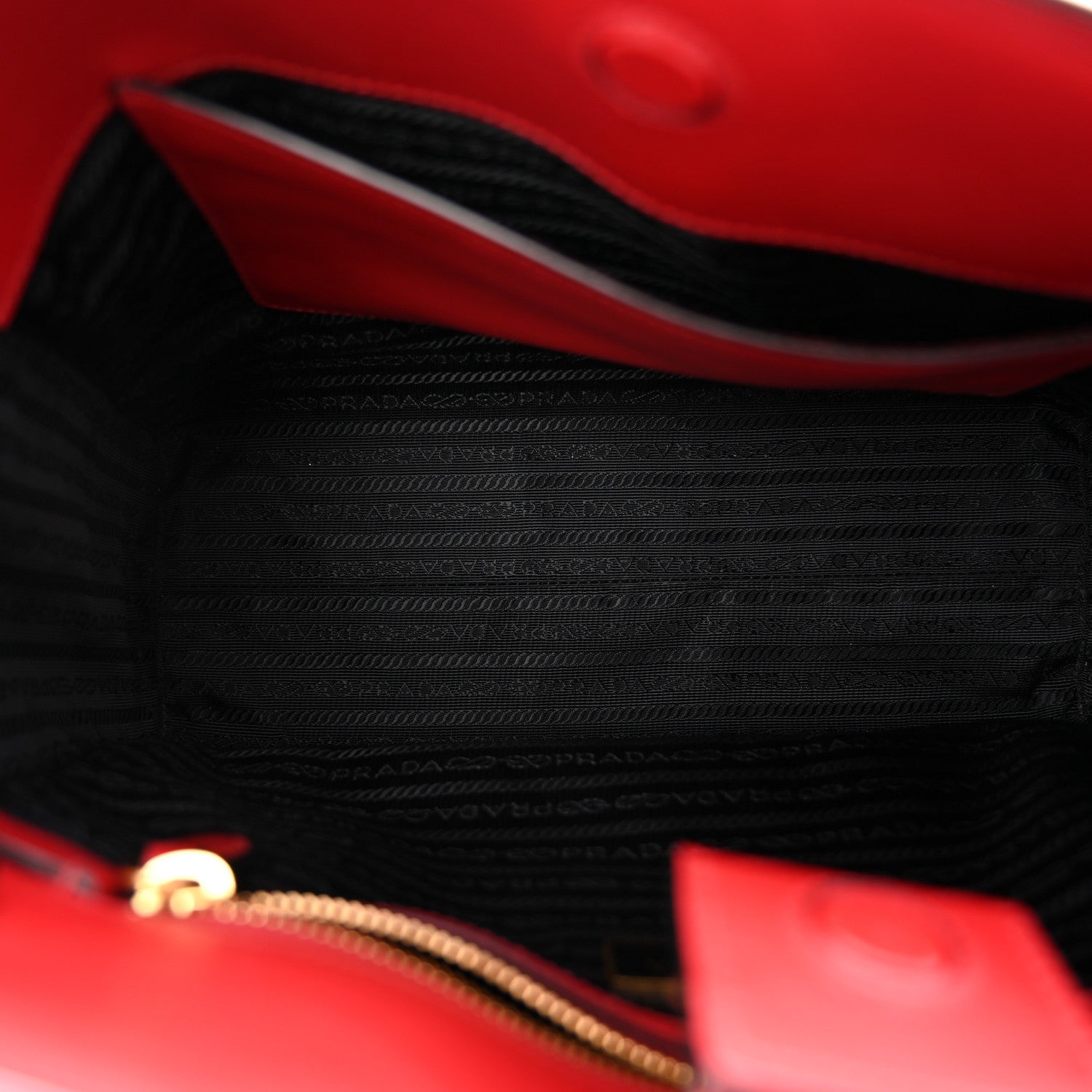 Prada Saffiano Soft Calfskin Tote Fuoco 5 of 11