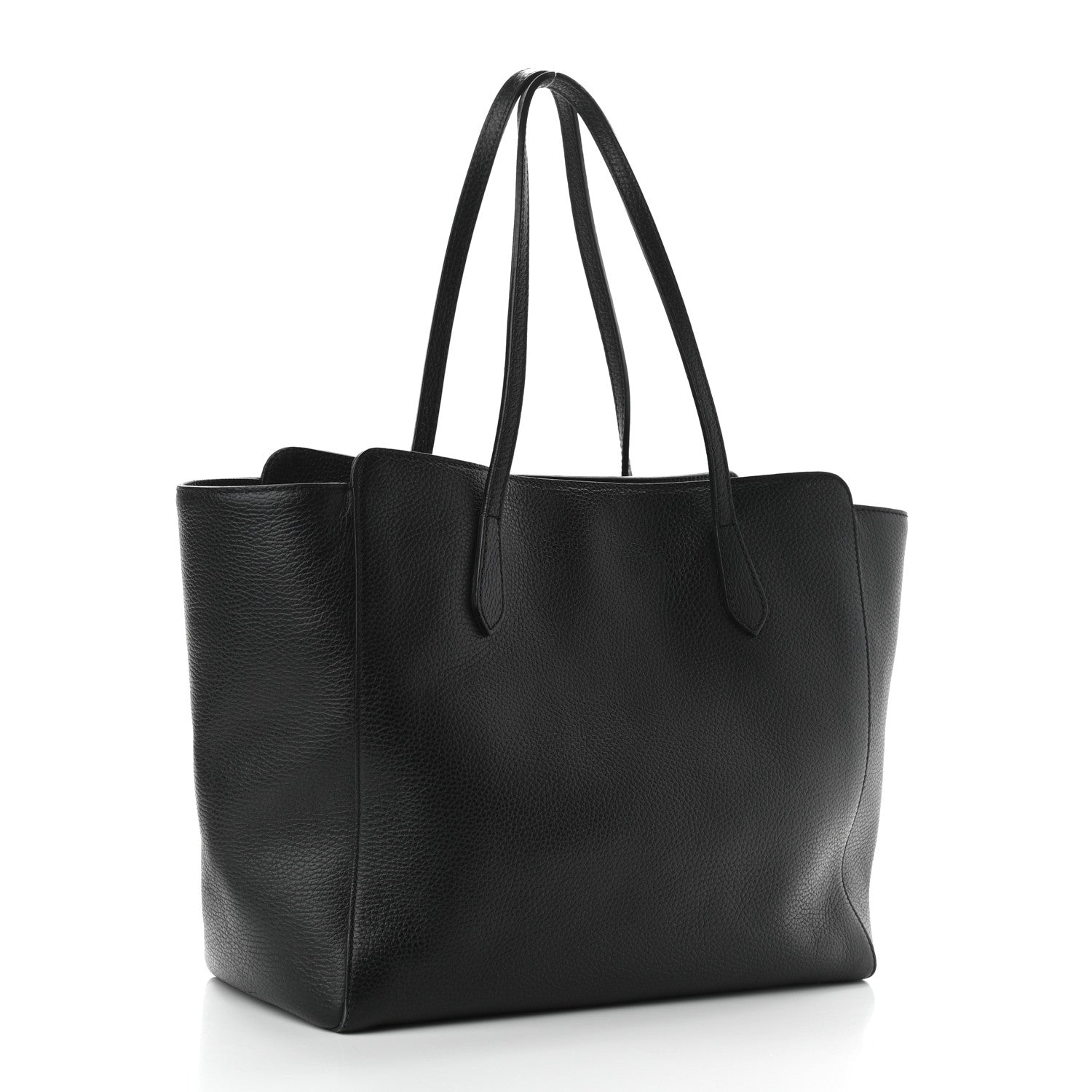 Gucci Pebbled Calfskin Medium Swing Tote Black 3 of 11