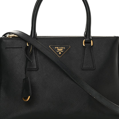 Prada Saffiano Small Galleria Double Zip Tote Black 21 of 35