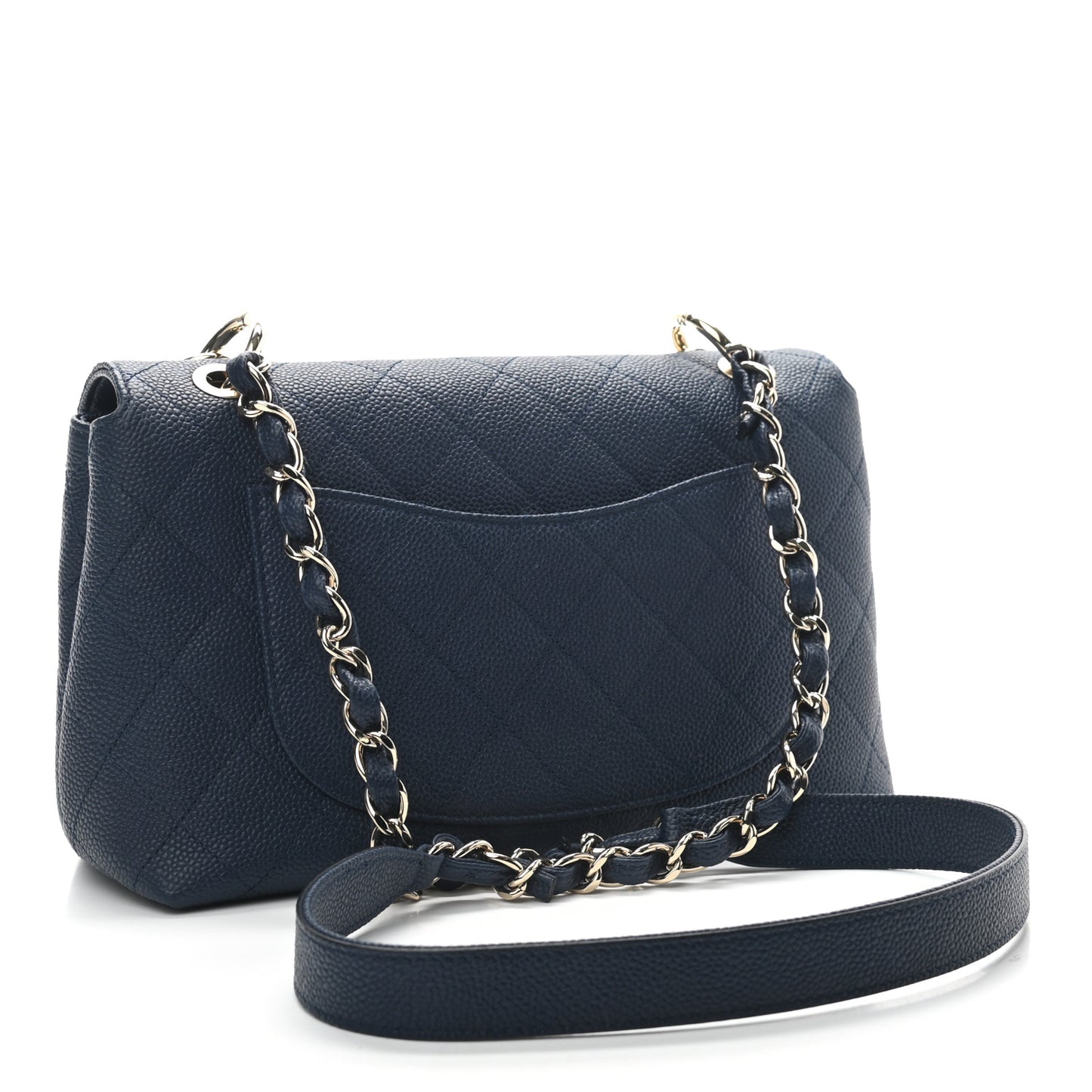 Caviar Quilted City Walk Flap Navy Blue