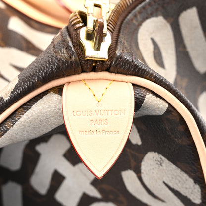 Louis Vuitton Monogram Graffiti Keepall 50 Silver 5 of 9