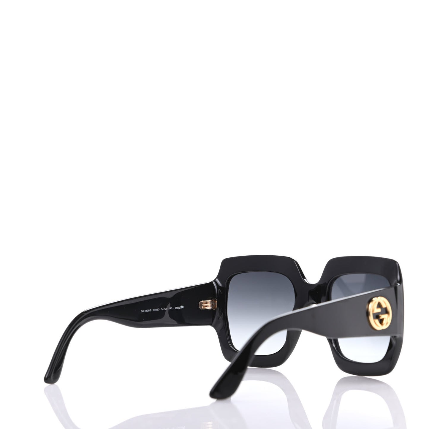 Acetate Square Frame Sunglasses GG3826S Black